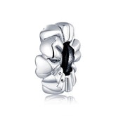 Silver Heart Spacer Charm